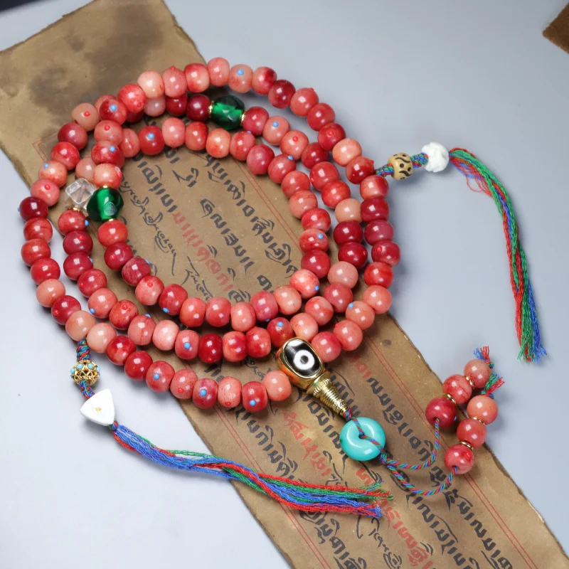

Bone Blood Material Necklace Bone Inlaid Multi-circle Bracelet