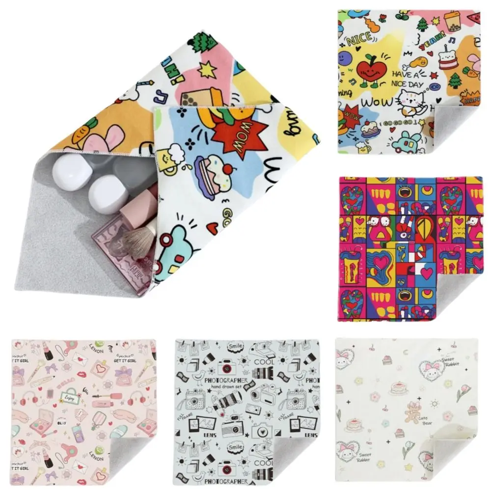 Reusable New Hundred Sticker Cloth Self-adhesive Square Protection Bag Camera Lens Organizer Cute Silent Laptop Bag