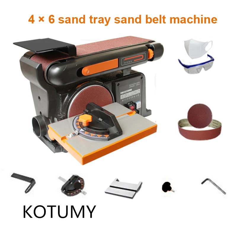 550W/750W Abrasive Belt Sanding Machine Woodworking 220V Sandpaper Polishing Machine Angle Adjustable Woodworking Sander