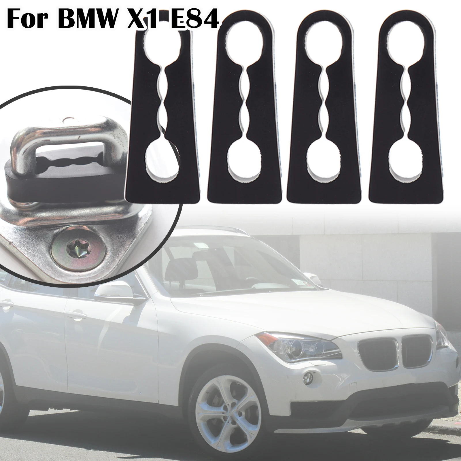 

Door Lock Damper Buffer Deadener Seal Shock-Absorbing Damping Protector For BMW X1 E84 X3 X5 X6 2008 2009 2010 2011 2013 - 2014