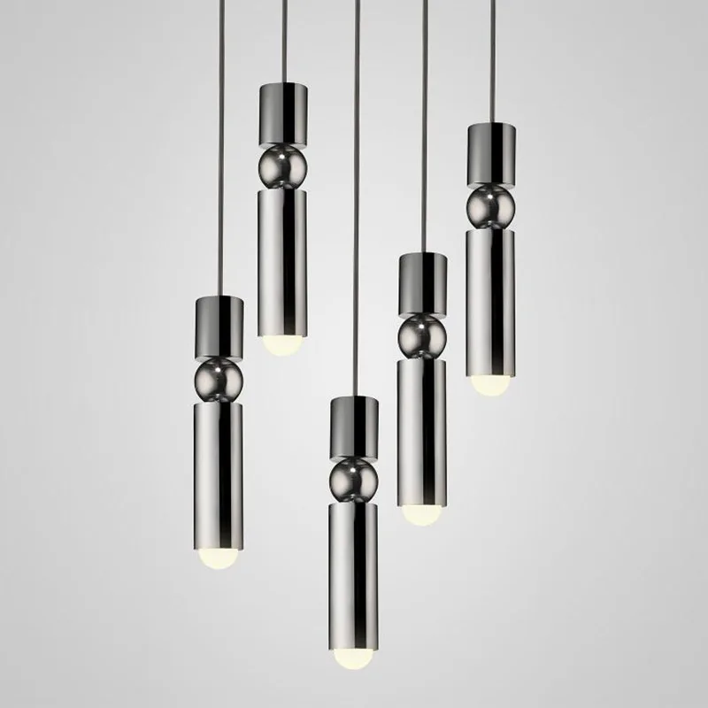 

Long Tube Pendant Lamp Kitchen Fixture Island Dining Table Light Shop Bar Counter Hanging Lighting Cylinder Pipe Brass Droplight