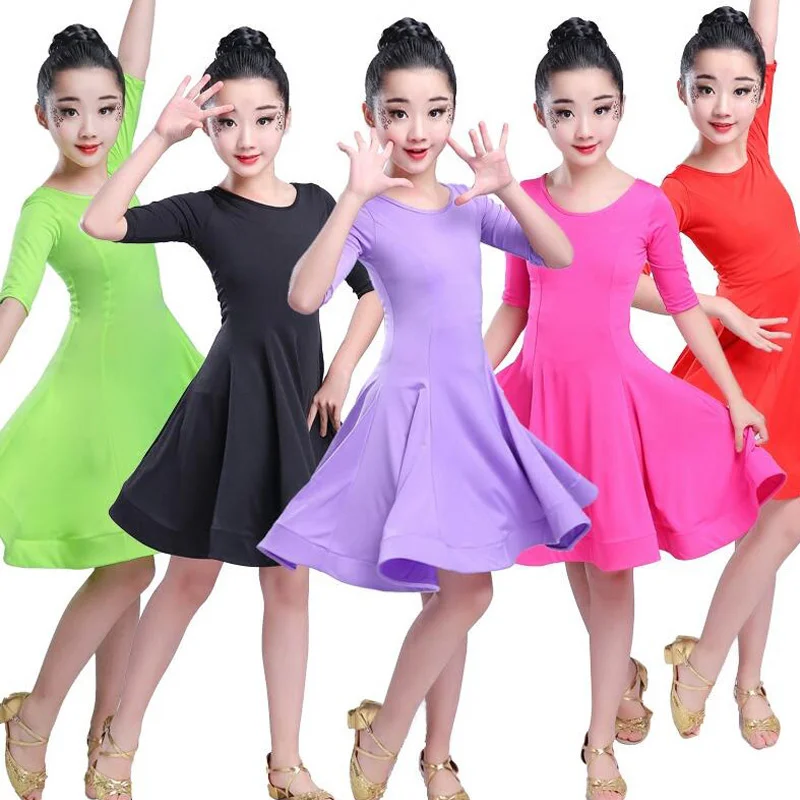 

Carnival Girls Jazz Modern Ballroom Party Latin Dance Costume Child Dancing Dress Stage Wear Latin Outfits For Kids Dancewear