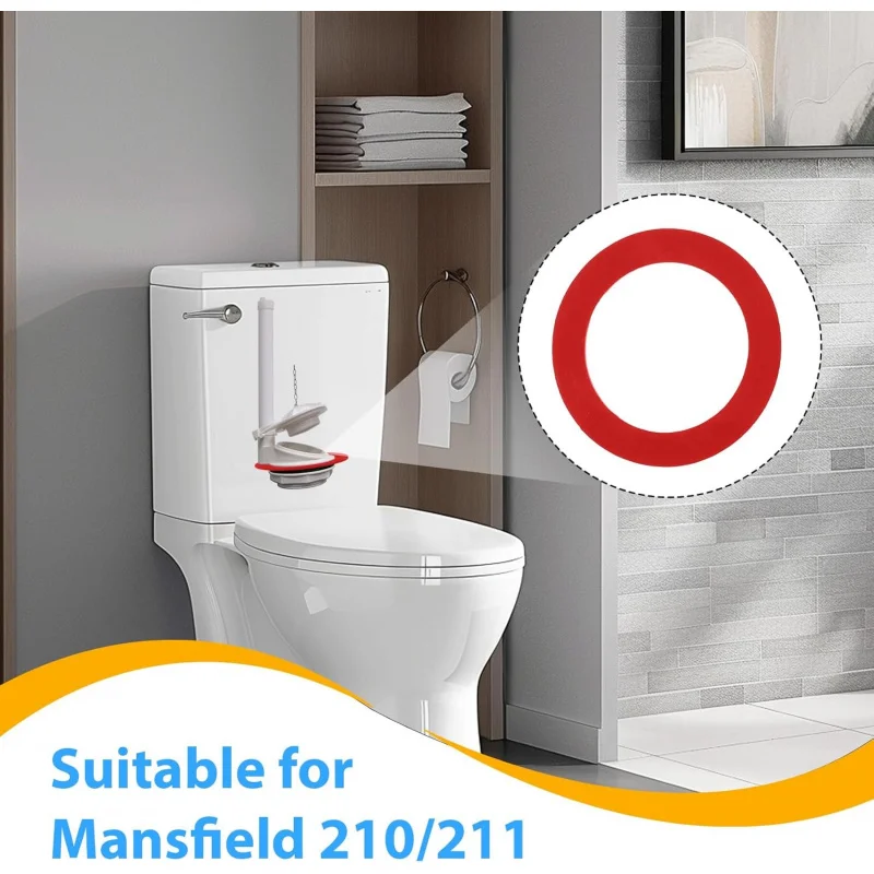 قطعتان من مانسفيلد، أجزاء حشية المرحاض من مادة السيليكون المطورة 210 و211 (أحمر) #6