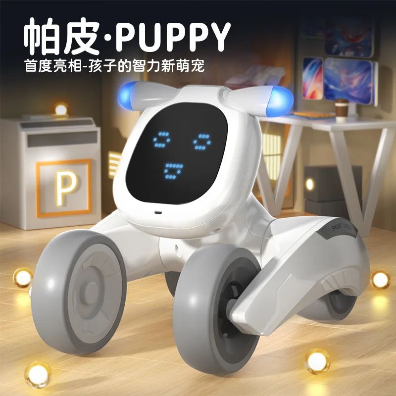 Cross-border new children's intelligent induction interactive sound robot electronic music cute pet machine remote control toy