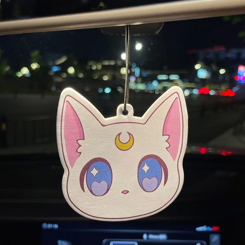 Pink Cute Cat, Girly Atmosphere Decoration, Freesia and English Pear Scent (International Trend) Car Fragrance Tablets, Wardrobe Air Freshener, Perfume, Rearview Mirror Decoration, Car Interior Pendant, Natural Scent Air Purifier, Anime Cartoon Toilet Fragrance Sachet, Living Room Office Room Bedside Hanging Ornament view 3