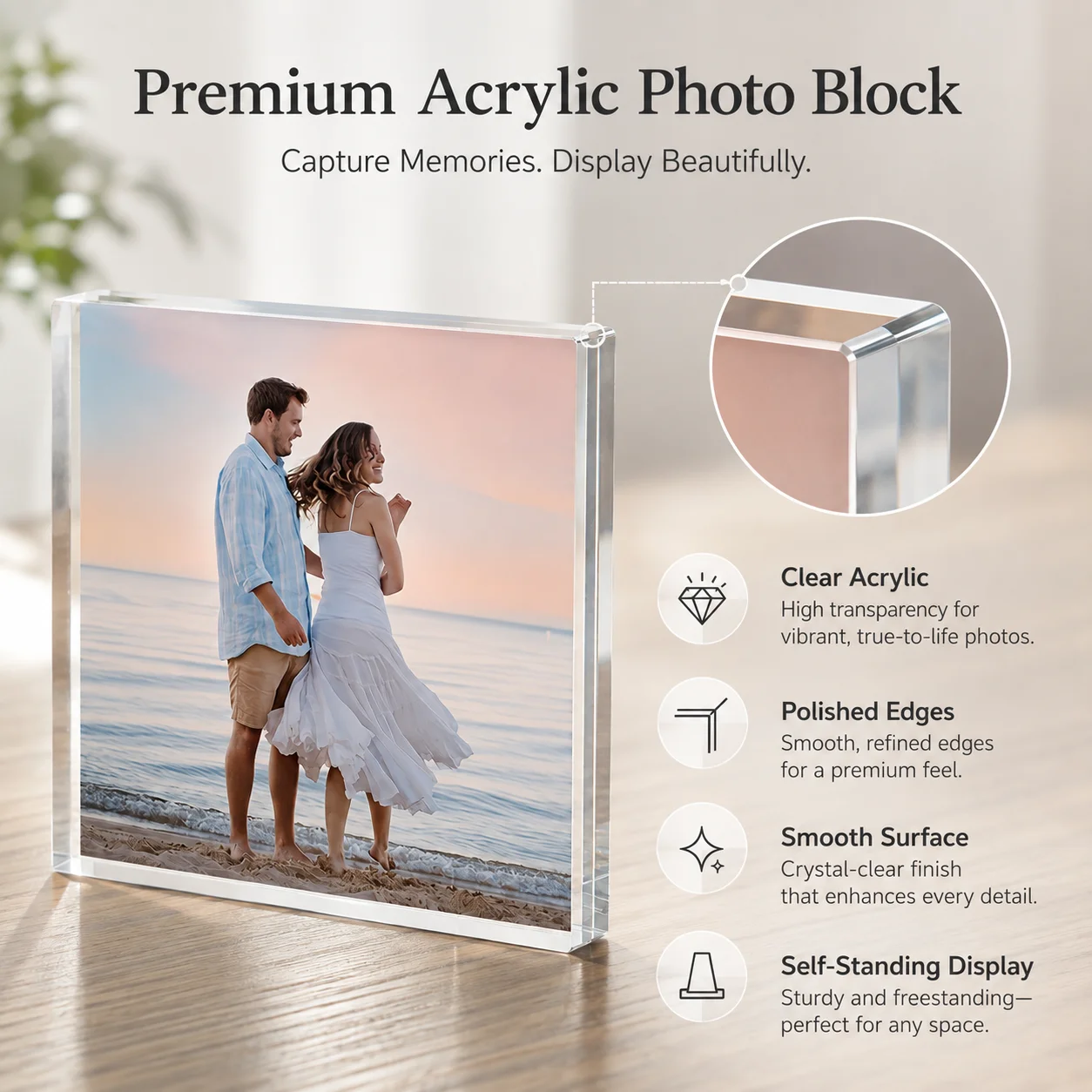 1PC Custom Acrylic Photo Block - Photo Acrylic Block recension och pris