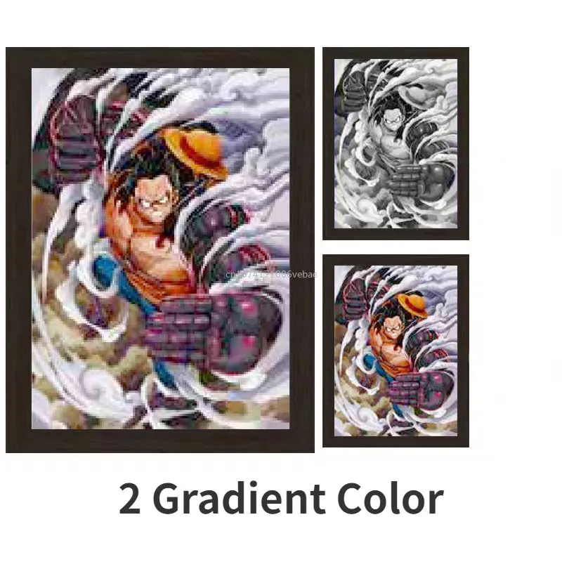 3D Anime Lenticular Printing One Piece Stereo Gradient Decorative Painting 3D Print Painting Frame Mural for Modern Home Wall