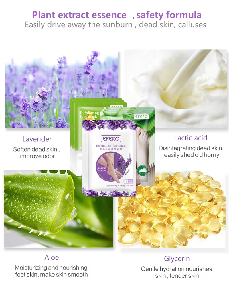 1/2/3 Pair Feet Exfoliating Foot Masks Pedicure Socks Exfoliation Scrub for Feet Mask Remove Dead Skin Heels Foot Peeling Mask