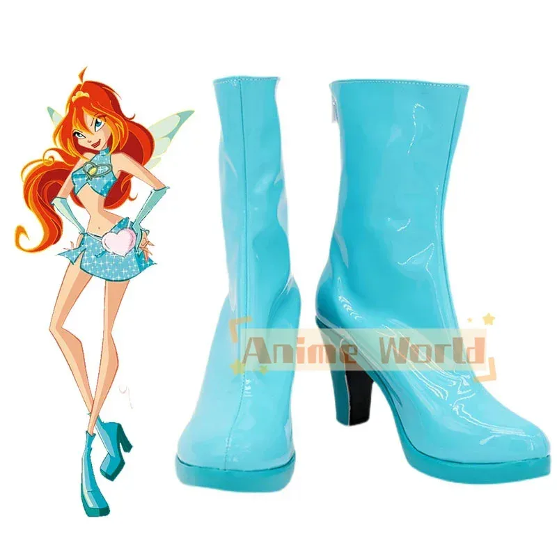 

Winx Club Bloom Charmix Синие туфли для косплея на Хэллоуин
