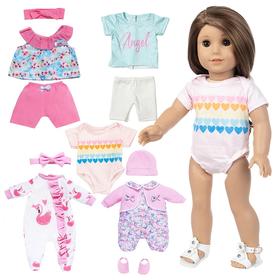 น่ารักตุ๊กตาเกิดใหม่ชุดนอนสําหรับ 45 ซม.เด็กทารก Reborn ตุ๊กตาเสื้อผ้าอุปกรณ์เสริม 18 นิ้วตุ๊กตาของเล่นของเรารุ่น Nenuco