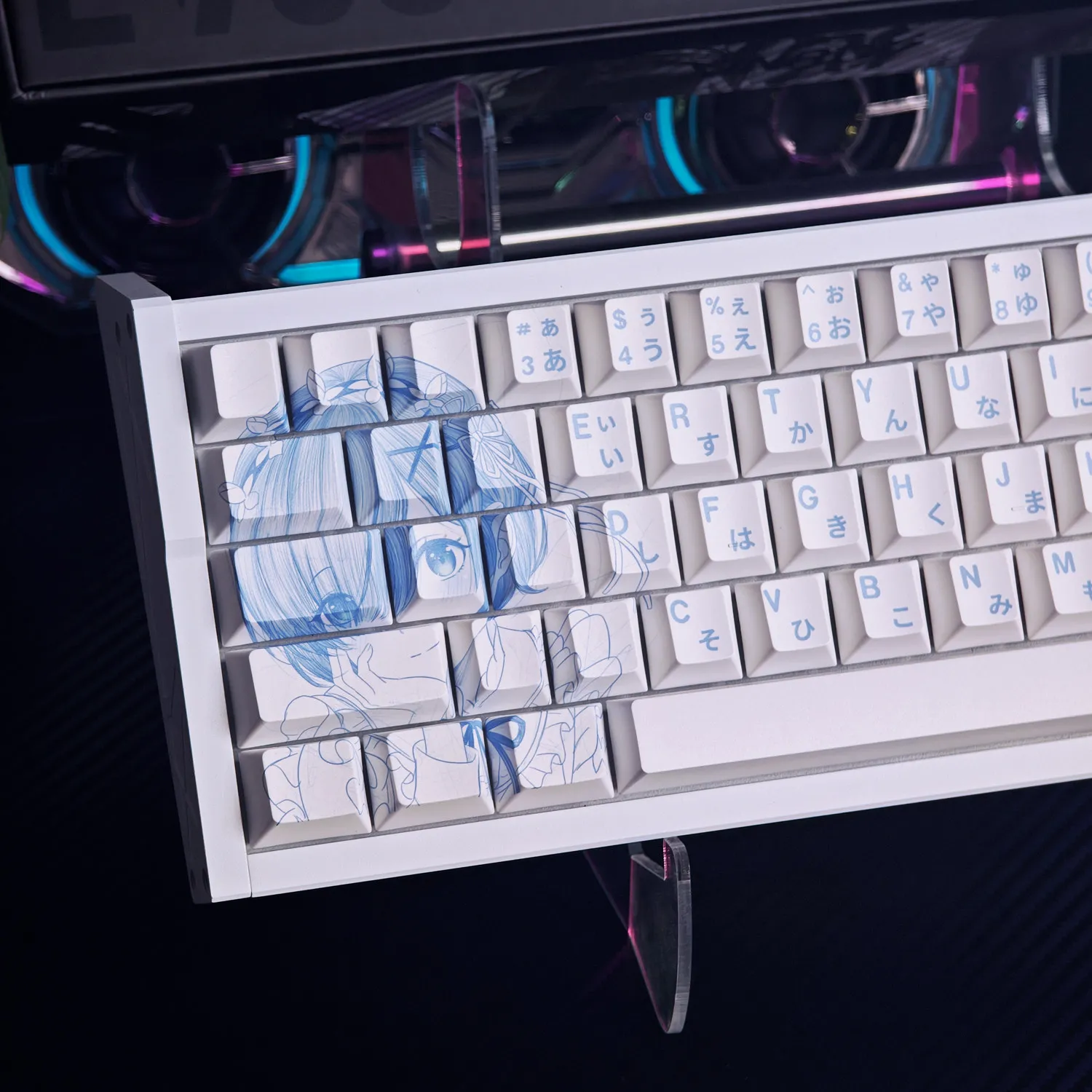Rem Anime Keycaps PBT Dye Sublimation Cherry Height for Mechanical Keyboard Japanese MACHENIKE K500 AULA F75 Ajazz Ak820 view 6