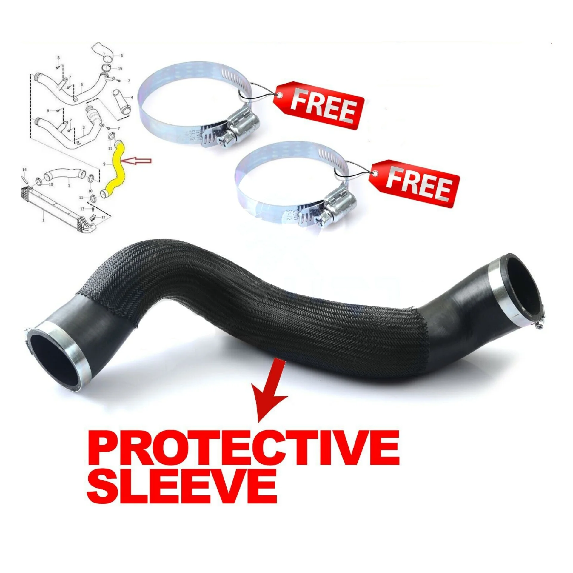 

Fit For Volvo V60 S60 XC60 V70 S80 XC70 Intercooler Tubocharger Air Intake Hose Pipe 30741795