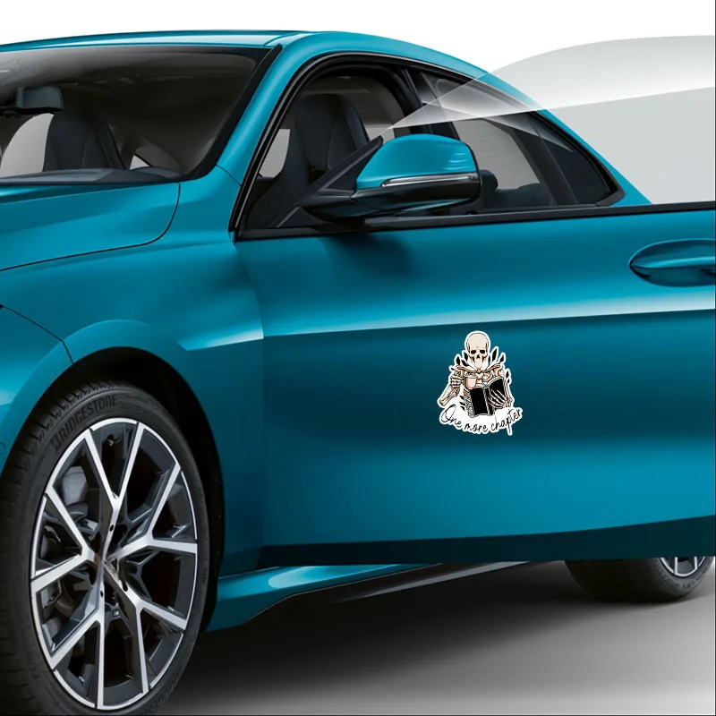 قطعة واحدة من ملصقات الهيكل العظمي الرائعة ذات الطابع الكتب - ملصق فريد من الفينيل المقاوم للماء لأجهزة الكمبيوتر المحمولة والهواتف وحقائب الظهر والكتب والأدبية