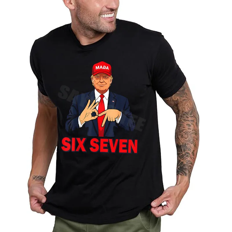 مضحك MAGA 67 ميمي زي ستة سبعة هالوين تي شيرت الرجال بلوزات على الموضة Y2k تصميم الجرافيك الساخر قائلا المحملة هدايا الجدة