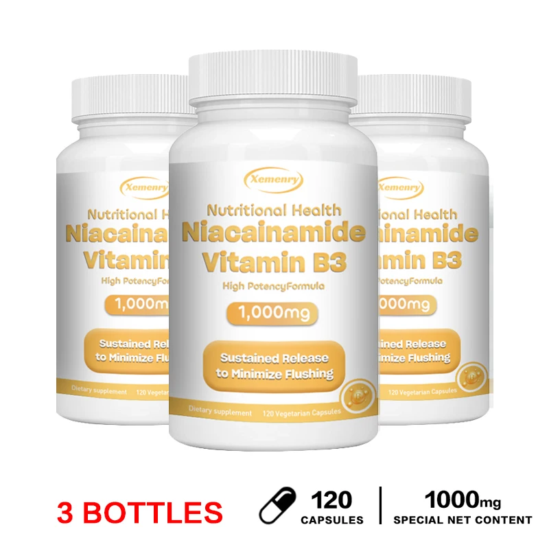 Niacinamide Vitamin B3 Capsules - Brighten Skin Colour, Skin Repair, Energy Support, Antioxidant