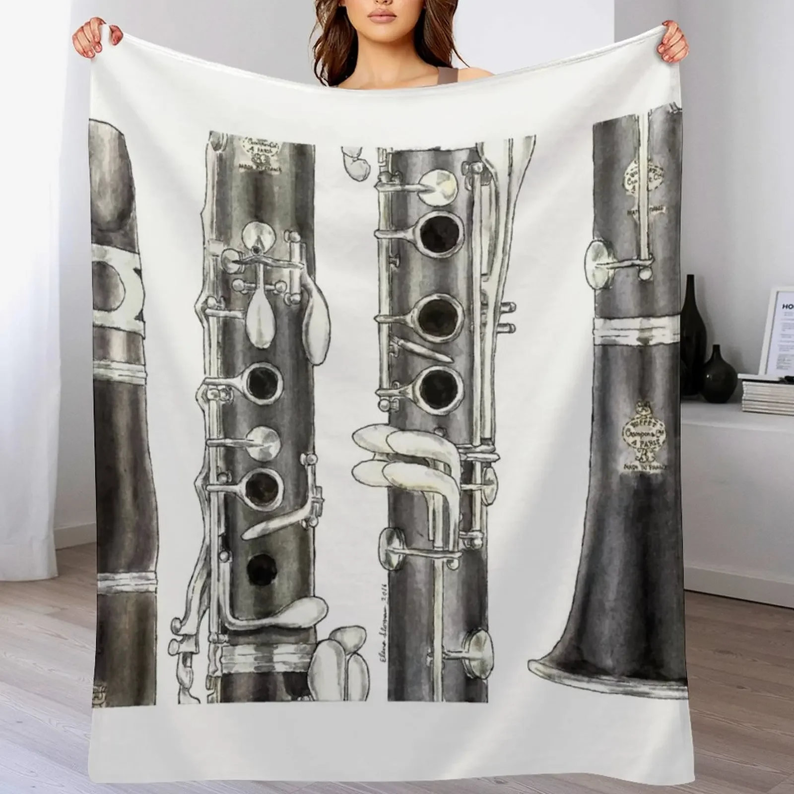 

The Clarinet Throw Blanket Soft Cozy Blanket for Pet Kids Adults