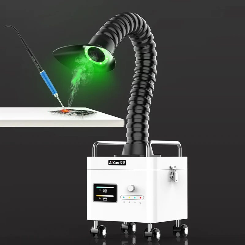 AIXUN ES03 مستخرج الدخان الذكي |   المزامنة التلقائية مع مكواة لحام |   ترشيح 3 مراحل