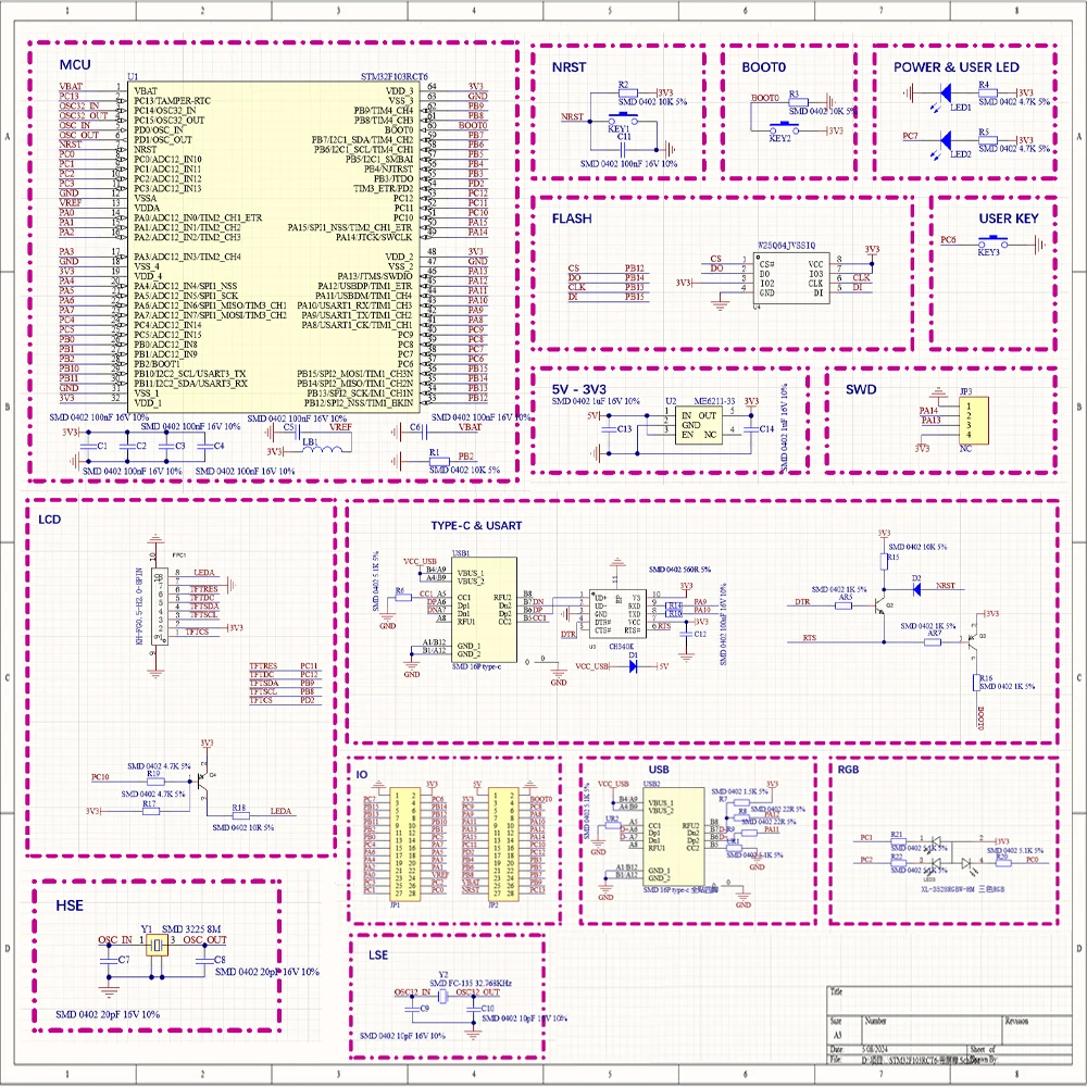 STM32F103C6T6 STM32F103C8T6 Scheda di sistema minima Scheda di sviluppo microcontrollore flash MCU con schermo LCD da 0,96 pollici