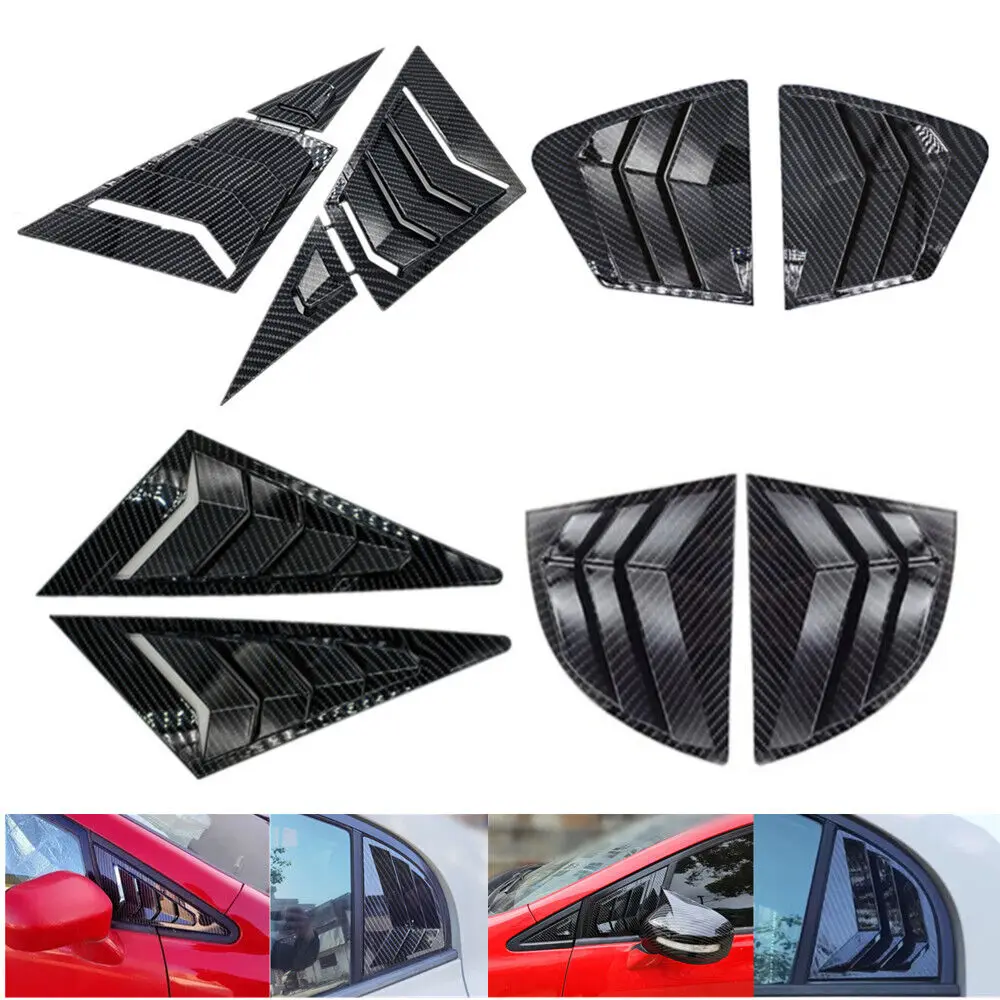 For Honda Civic Sedan 2006-2015 ABS Plastic Front Rear Window Quarter Louver Cover Side Vent Trim Car Adhesive Accessories