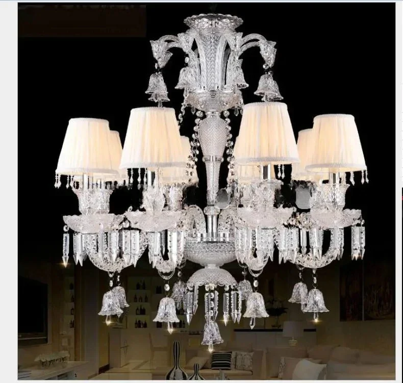 Hot Selling New Arrival Modern Clear Luxurious  Crystal Chandelier 6/8/10Arms K9 Class