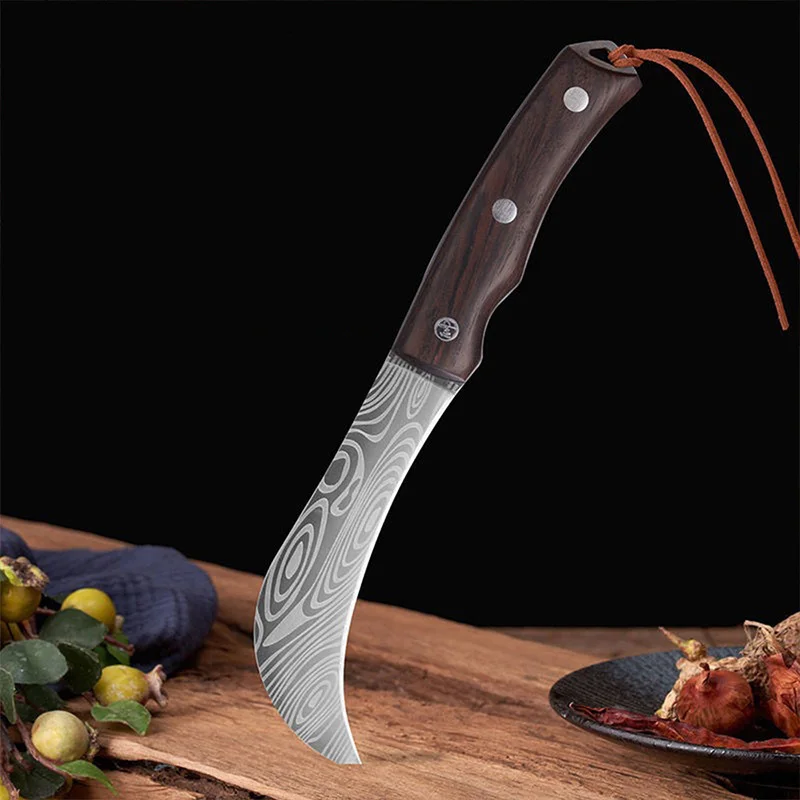 Fruit Knife Cut Banana Knife Boning Butcher Knife Chef Kitchen Knives Hand Forged Blade Stainless Steel Wood Handle Paring Knife