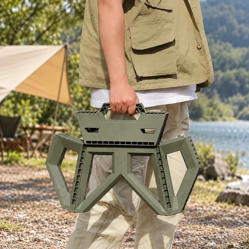 Portable Folding Camping Seat - Lightweight, Strong, and Durable Stool for Fishing and Beach Activities