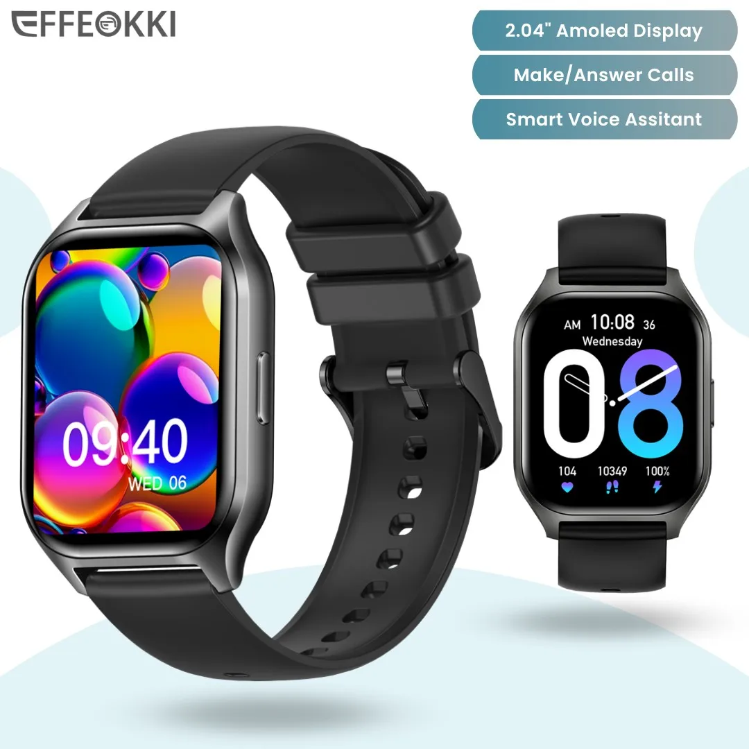 Amoled Display Smart Watch For Man Android Message Push Heart Rate 100+ Sport Mode Wireless Call For Iphone Android Phone