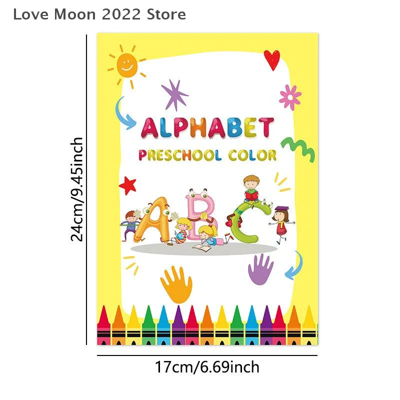 미취학 아동을 위한 ABC 편지 추적 및 색칠 통합 문서 알파벳 유치원 색칠 공부 책 쓰기 연습을 위한 교육 도서