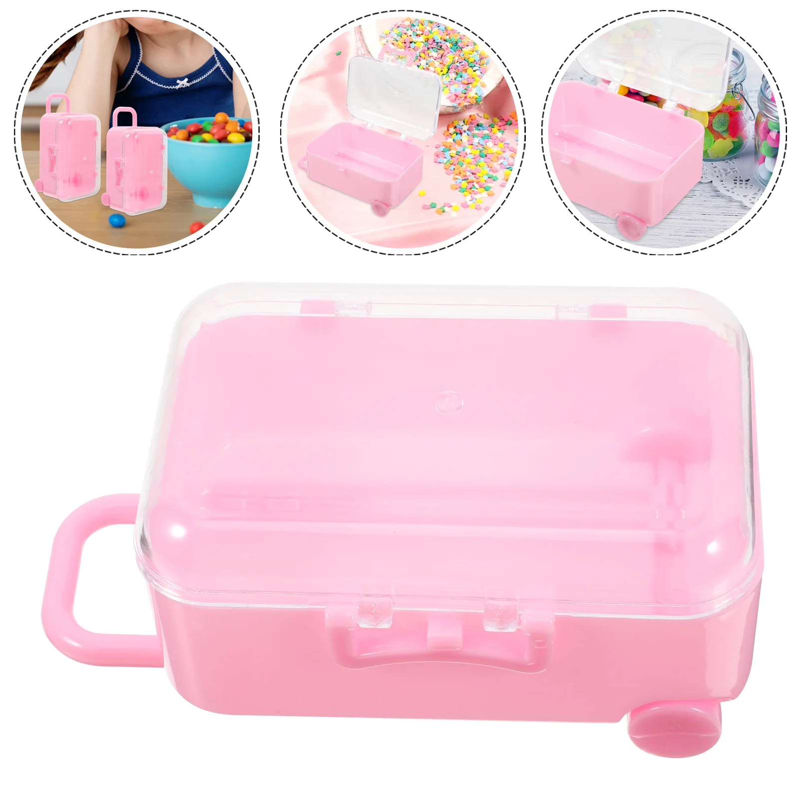 12 Pcs Suitcase Wedding Candy Box Mini Suitcases for Party Favors Boxes Toys Large Plastic Travel