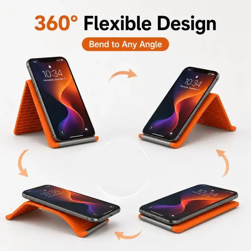 Tragbarer, verstellbarer, faltbarer Ständer für Telefon, Tablet, Laptop, Mehrwinkelhalter für Zuhause, Büro und Reisen – Detail 3