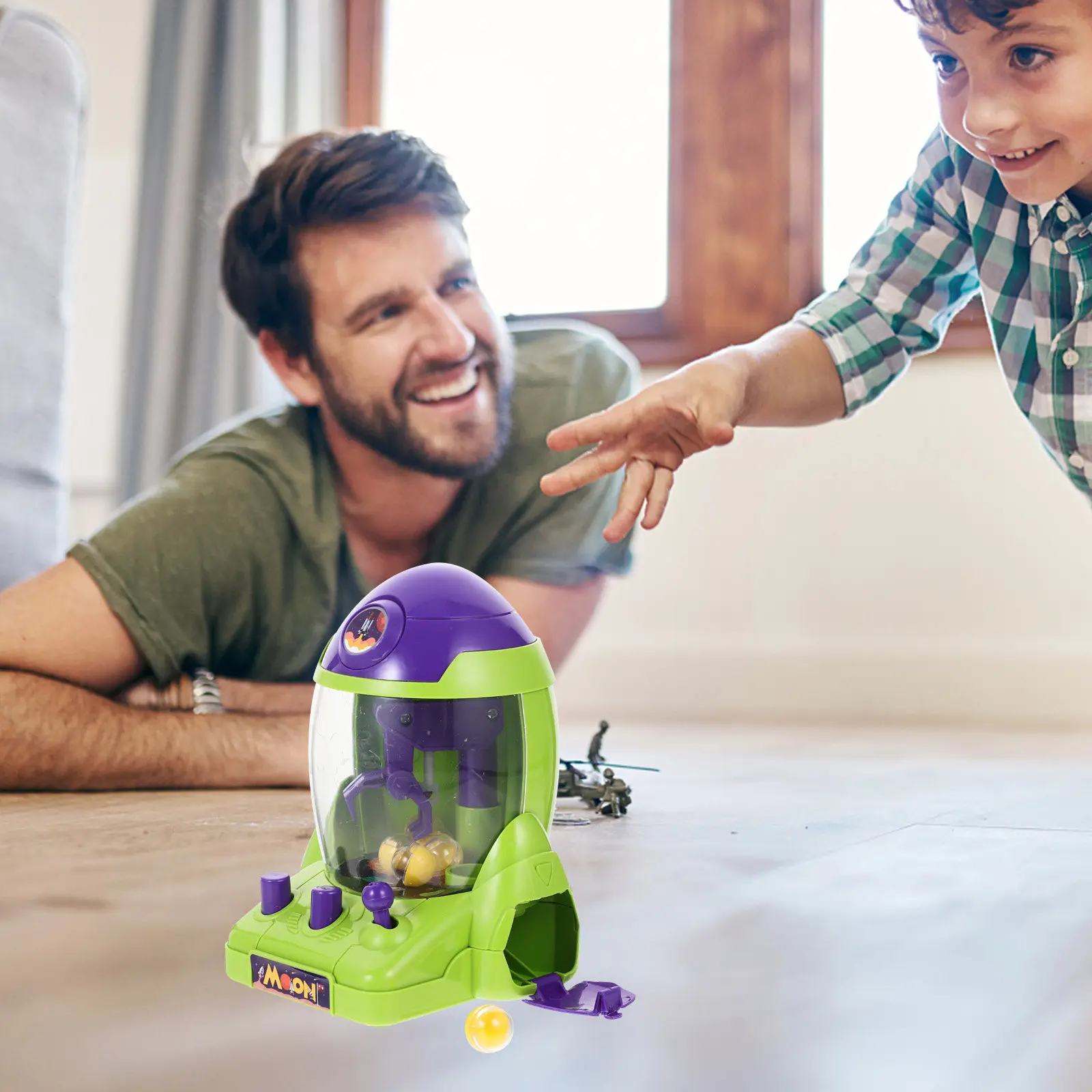 

Набор из 1 шт. Настольная интерактивная игра-хватайка Rocket Claw Ball Machine, маленькая портативная обучающая машина для ловли призов, подарок для вечеринок