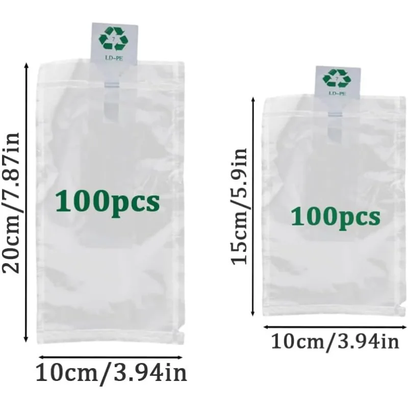 200Pcs Air Cushion Bags 10x15/20cm Inflatable Air Pillows Film Bubble Wrap Void Fill Shipping Packaging Supplies