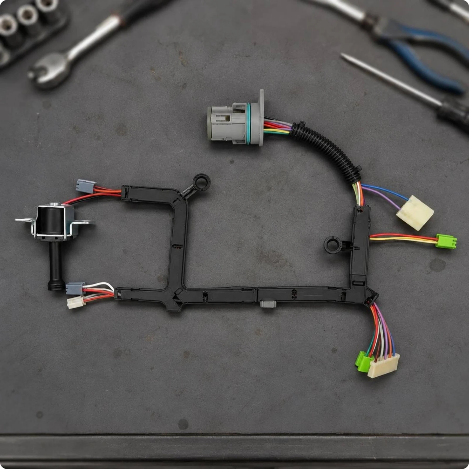 

Solenoid Valve Wiring Harness Assembly Corrugated Sleeve Gear-Shift Solenoid Harness Auto Part Mounting Points 24 Cm Length