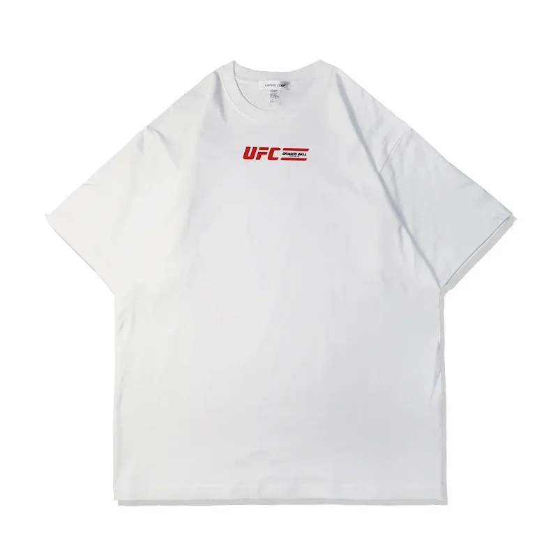 Anime Dragon Ball Goku Puur Katoen Cartoon Plus Size Grappig Vechten Ronde Hals Print Tij T-shirt Retro Zomer Unisex Harajuku