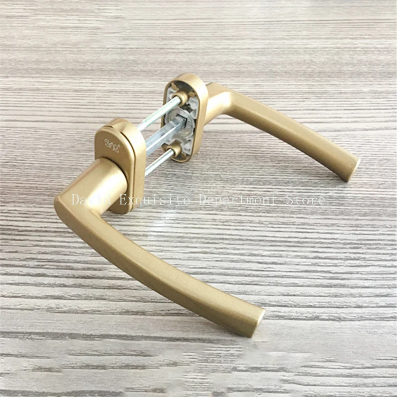 Champagne Gold Opposite Door Handle Aluminum Alloy Opposite Door Handle Plastic Steel Door Opposite Handle 7mm Square Steel