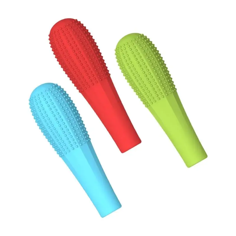 

39BD 3Pcs Sensory Chew Pencil Toppers Set Chewable Pencil Toppers Silicone Chew