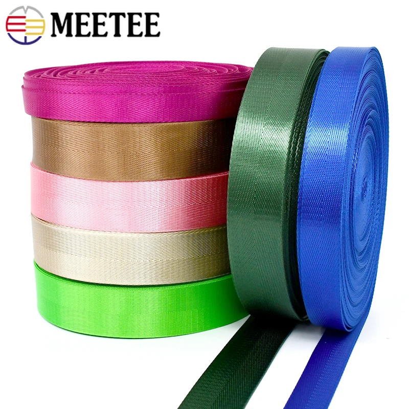 5Meters 20-50mm Nylon Webbing Tape Shoulder Strap Safety Belt Band Backpack Pet Lanyard Ribbon DIY Supplies Sewing Accessories