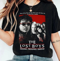 Vintage The Lost Boys T-shirt Vampire Horror Movie Tee T Shirt Men Women Summer Men's T-Shirt Black Casual Crew Neck Cotton Tee