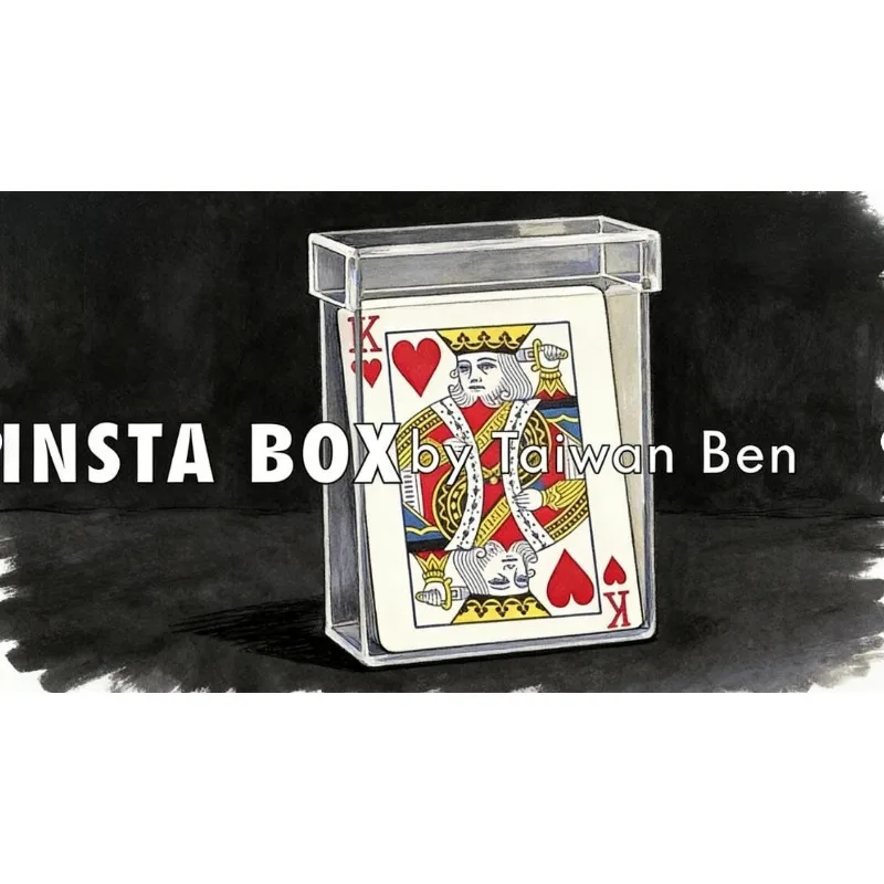 

Фокус с картами Insta Box - Прозрачная коробка для исчезновения и появления карт, иллюзия для сцены и крупного плана, реквизит для начинающих, взрослых и детей, простой визуальный фокус