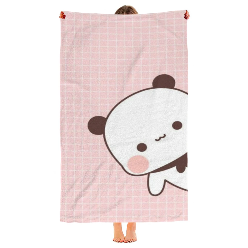 

Quick Drying Beach Towels Cute Bear Pnada Bubu Dudu Oversized 30x60inch Printing Towel Super Absorbent Pool Towel Blanket