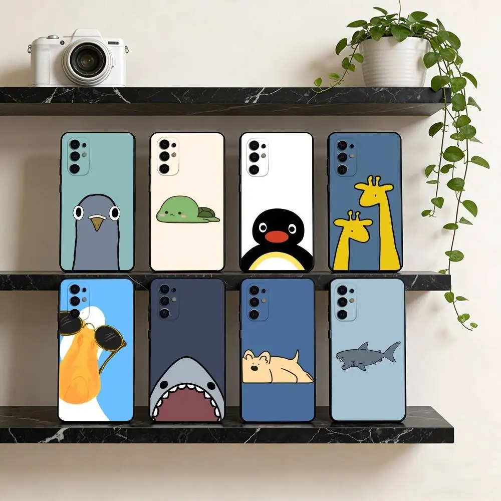 cartoon Phone Case For Samsung S25,S24,S21,S22,S23,S30,Ultra,S20,Plus,Fe,Soft Silicone Black Cover