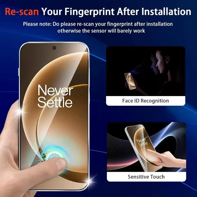 6IN1 عدسة + واقي شاشة زجاجي أمامي لهاتف OnePlus 15 واقي عدسة الكاميرا 9H من الزجاج المقسى المضاد للخدش أفلام خالية من الفقاعات