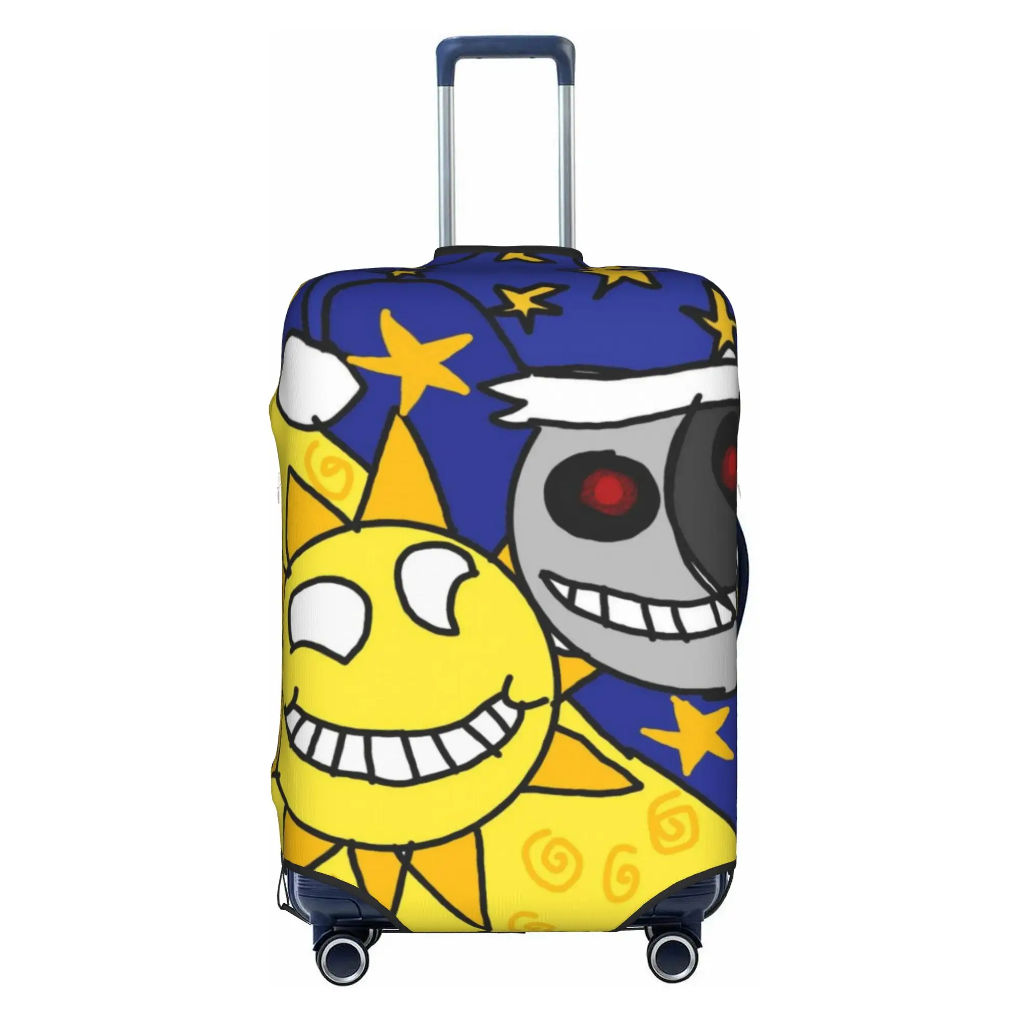 Sundrop And Moondrop Luggage Cover Protector Fashion FNAF Security Breach Travel Suitcase Protective Cover for 18-32 Inch