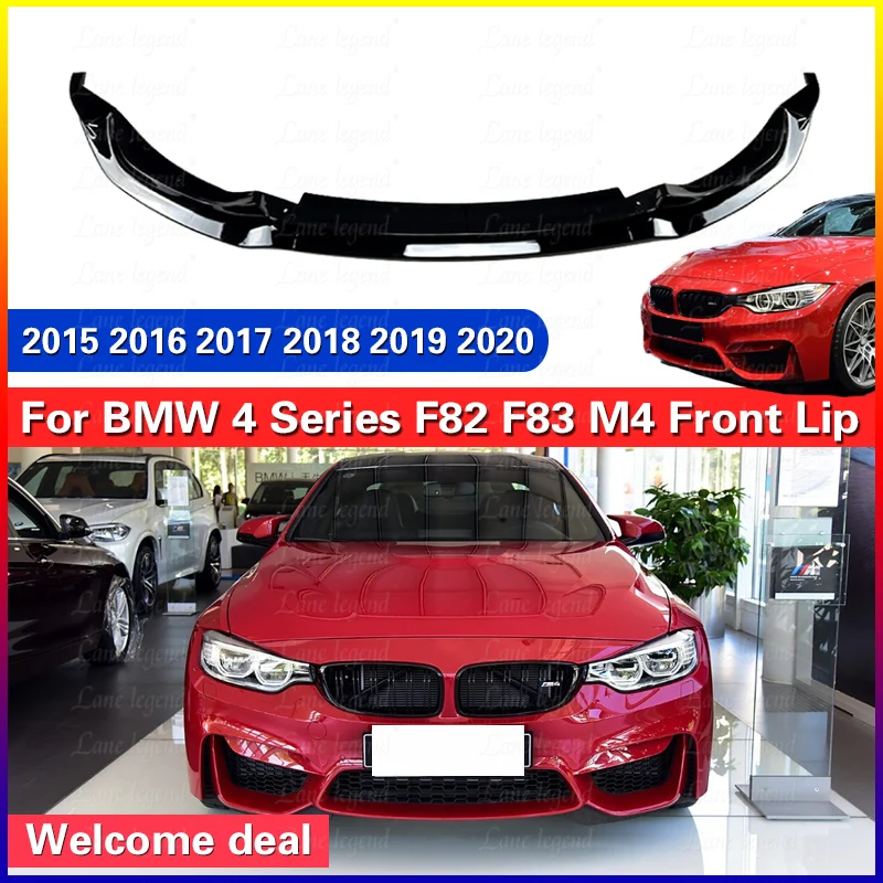 3PCS Car Front Bumper Lip Spoiler Splitter For BMW M4 F82 F83 2015-2020 Diffuser Splitter Cover Gurad Body kit Tuning