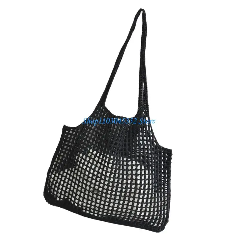 حقيبة كتف عصرية ذات سعة كبيرة وحقيبة يد نسائية مجوفة لتخزين عطلات الشاطئ والعطلات #5