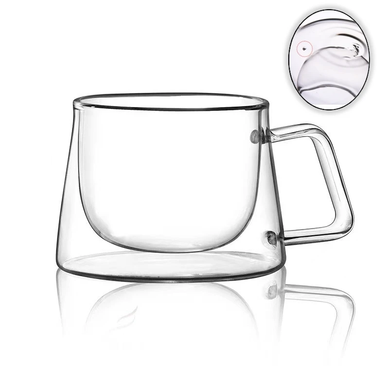 1/2PCS Double Wall Glass Coffee Mug Heat Resistant Tea Milk Juice Coffee Water Espresso Cup Thermo Insulated Cup for Household