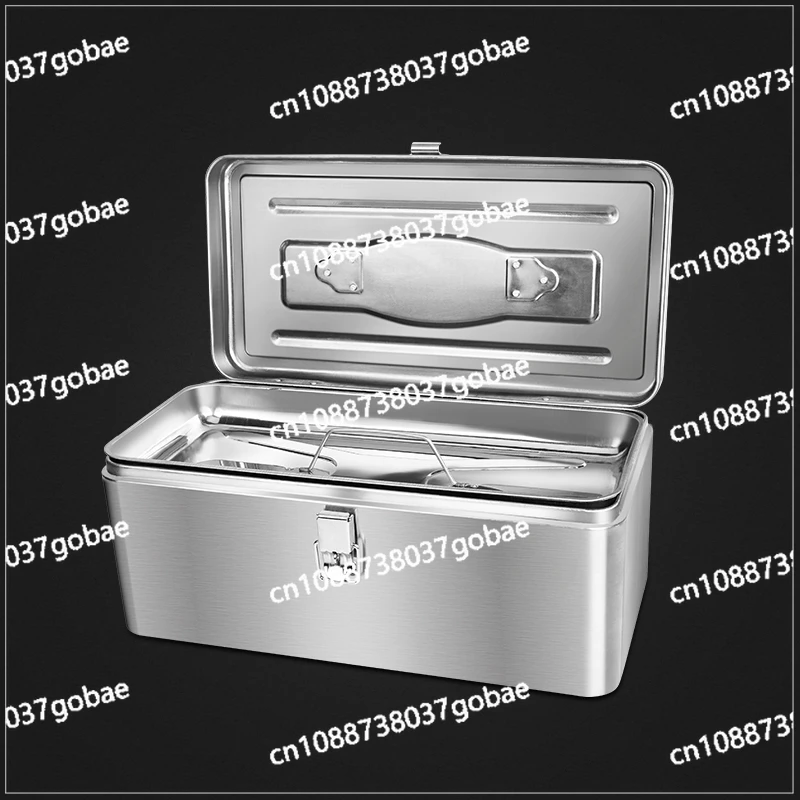 Wyj Stainless Steel Toolbox Storage Box Vehicle-Mounted Home Use Multi-Function Portable Large