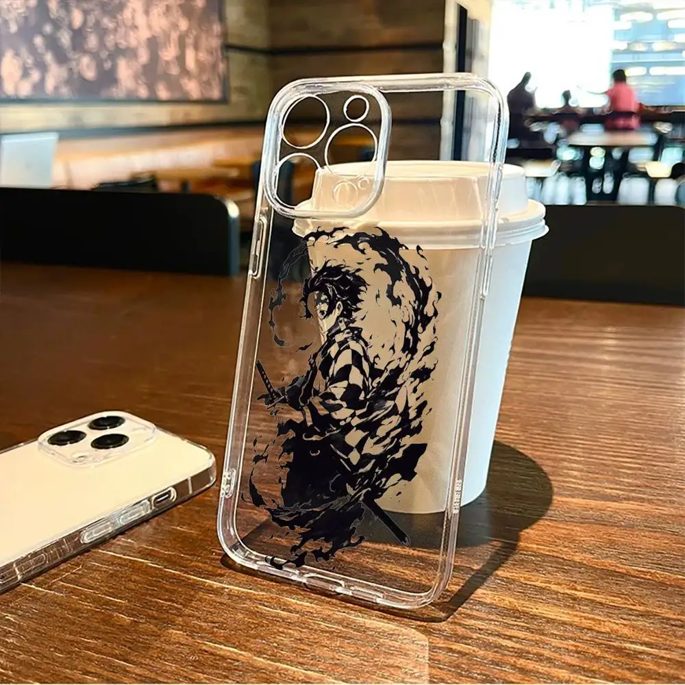 

Japan Anime Demon Slayer Phone Case For iPhone17,16,15,14,13,12,11 Plus,Pro Max,XS,X,XR,SE,Mini,Soft Transparent Cover