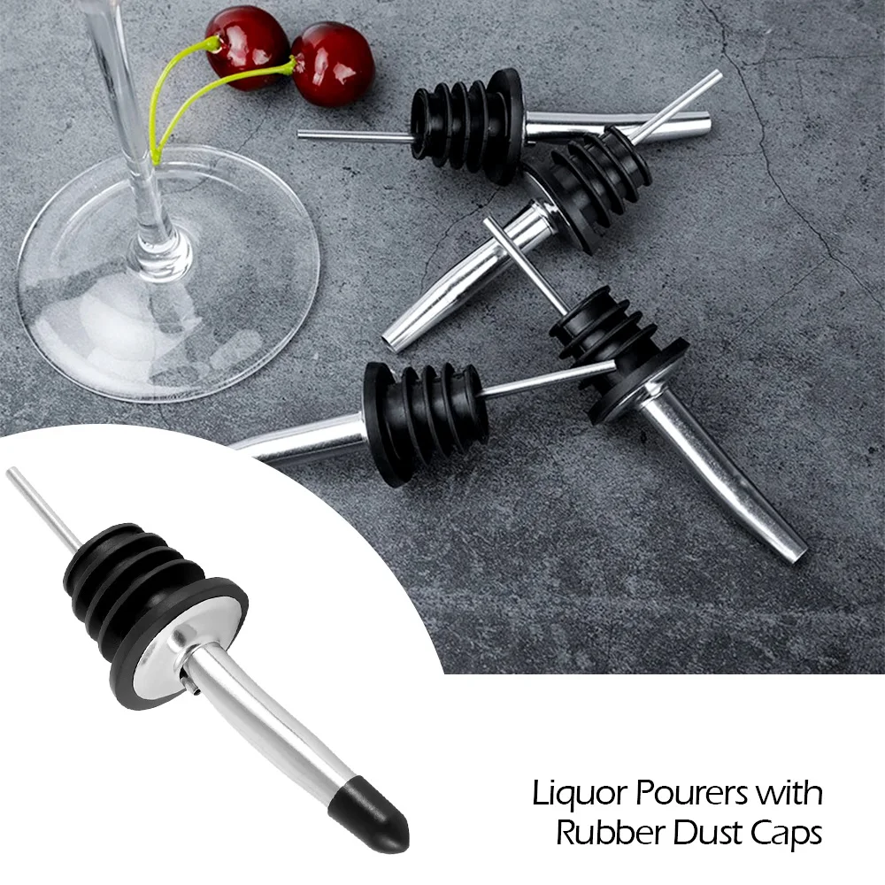 Stainless Steel Wine Pourer Conical Wine Liquor Flow Wine Bottle Stopper Spout Bottle Pourer Stopper For Bottle Bar Accessories