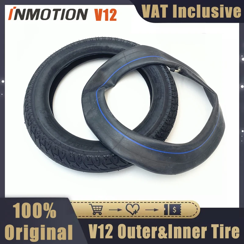 Original Outer and Inner Tire Parts Assembly for INMOTION V12 16*3.0 Inch Rubber Tire Tube Official Inmotion Accessories